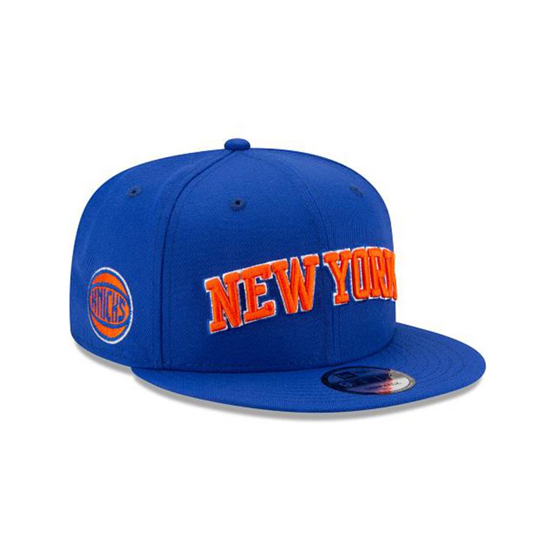 NBA New York Knicks Statement Edition 9Fifty Snapback (UGV5242) - Blue New Era Caps